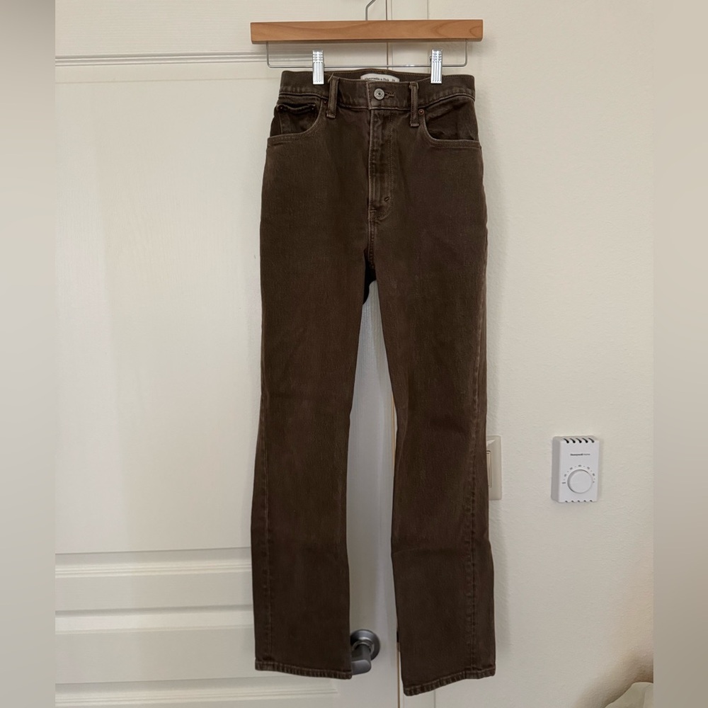 Abercrombie & Fitch Brown Straight Leg Jeans